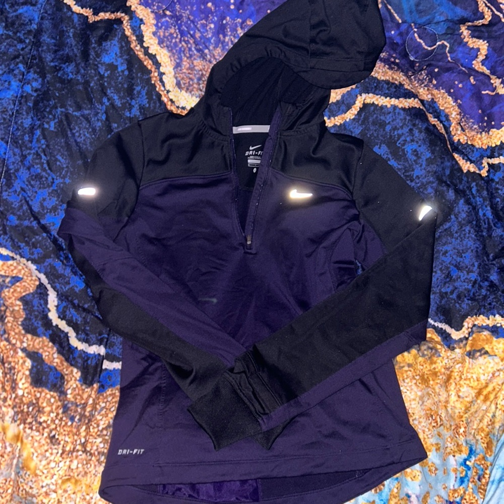 Black and Purple Fitted Nike Jacket